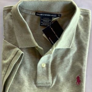 authentic Ralph LAUREN slim fit POLO (XL) gray